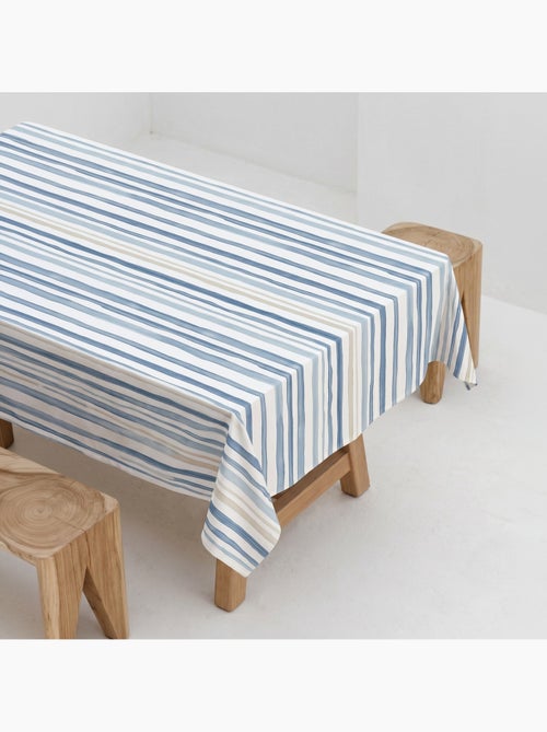 Nappe imprimée anti-taches style méditerranéen, motif rayé - Gamusi - Kiabi Nappe imprimée anti-taches style méditerranéen, motif rayé - Gamusi - Kiabi