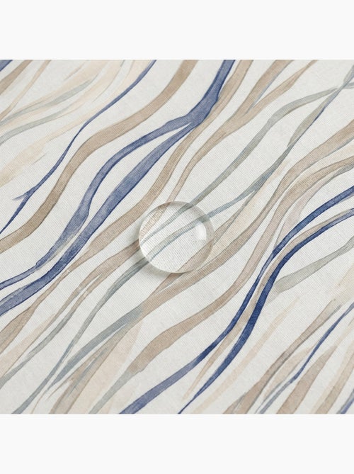 Nappe imprimée anti-taches style méditerranéen, rayures asymétriques - Gamusi - Kiabi Nappe imprimée anti-taches style méditerranéen, rayures asymétriques - Gamusi - Kiabi