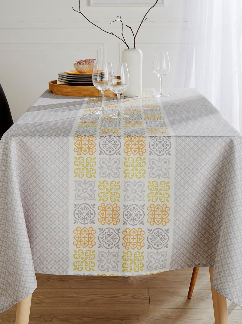 Nappe imprimée CARO Carré Gris - Kiabi