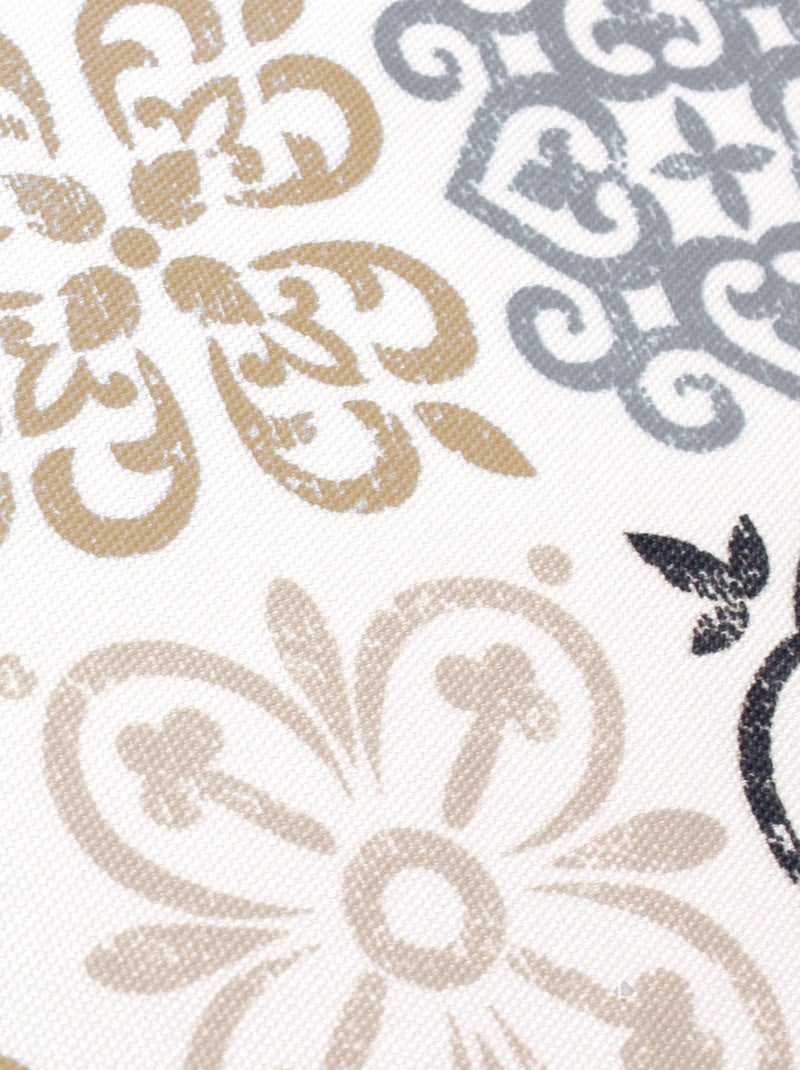 Nappe imprimée CARO Rectangulaire Beige - Kiabi
