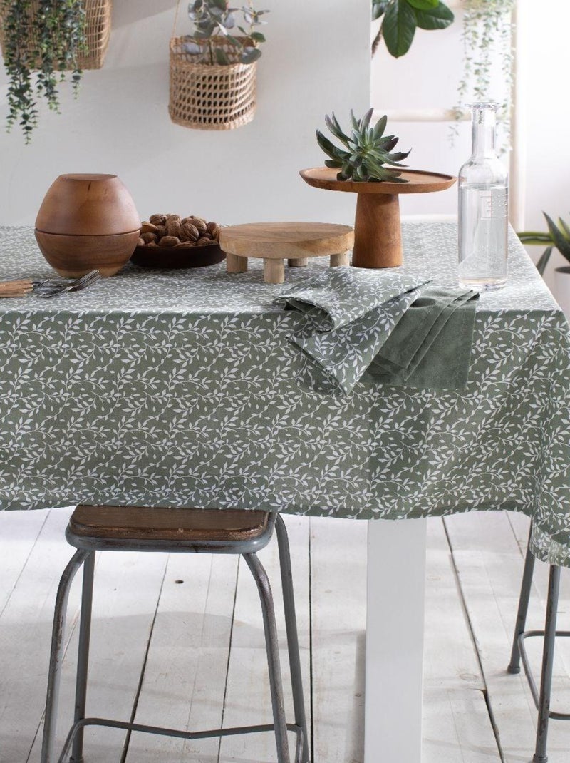 Nappe imprimée FLOWER GARDEN Vert - Kiabi