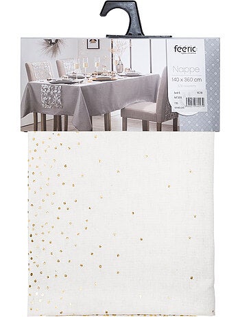 Nappe de Noël festive à pois