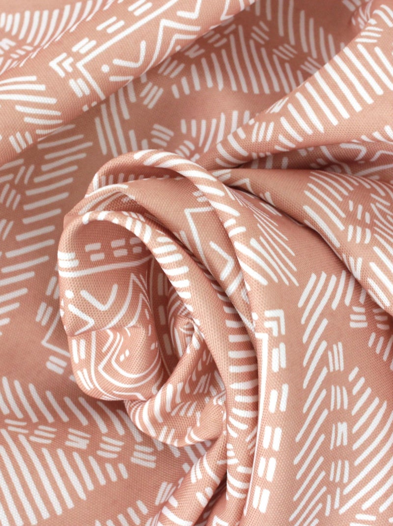 Nappe imprimée polyester BOHO Rectangulaire Rouge brique - Kiabi