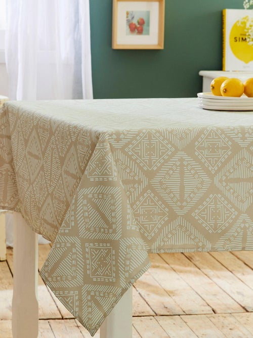 Nappe imprimée polyester BOHO Rond - Kiabi