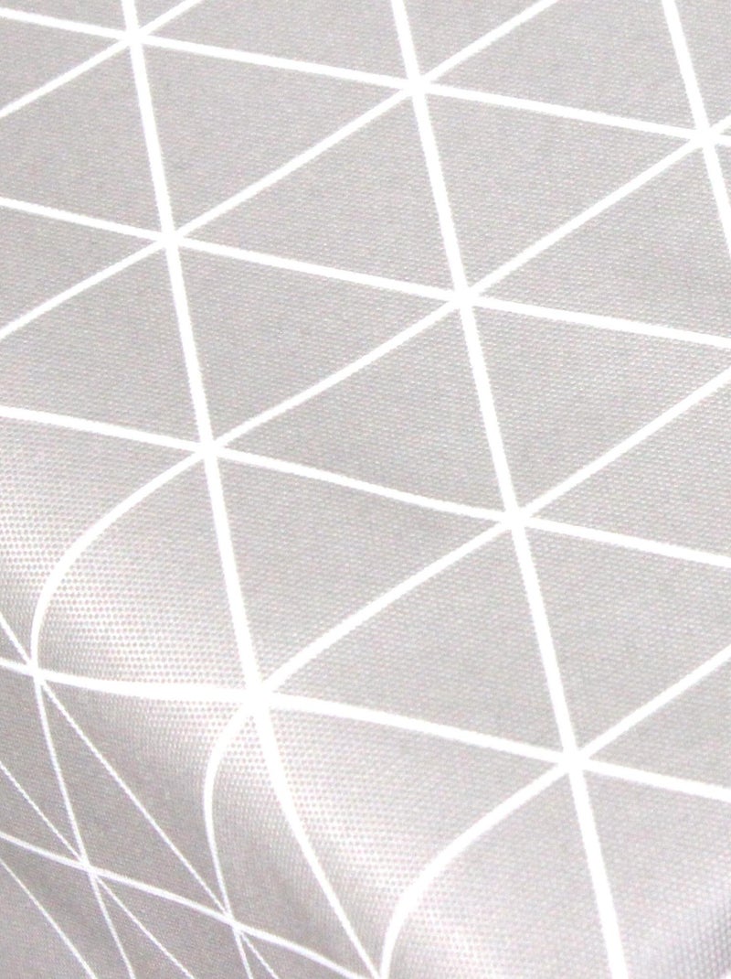Nappe imprimée polyester PACO géométrique Carré Argent - Kiabi