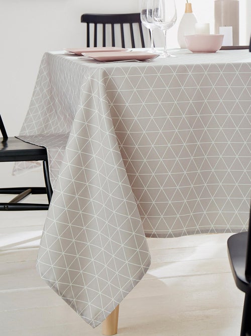 Nappe imprimée polyester PACO géométrique Carré - Kiabi