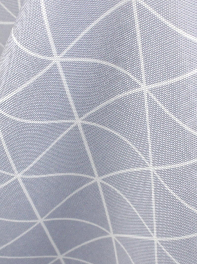 Nappe imprimée polyester PACO géométrique Carré Gris clair - Kiabi