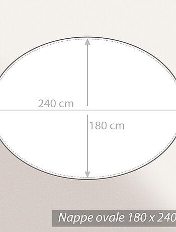 Nappe imprimée polyester PACO géométrique Ovale