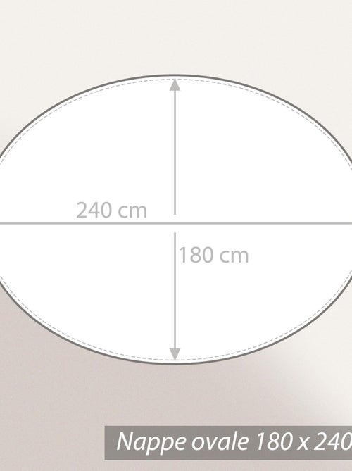 Nappe imprimée polyester PACO géométrique Ovale - Kiabi