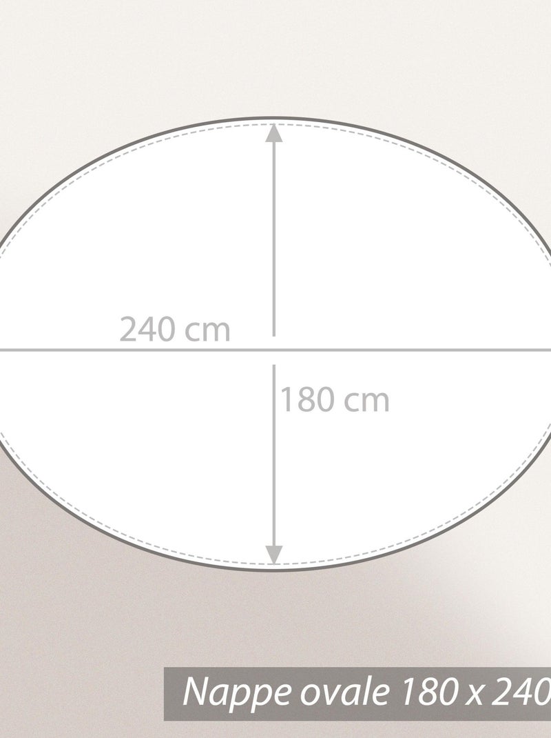 Nappe imprimée polyester PACO géométrique Ovale Argent - Kiabi