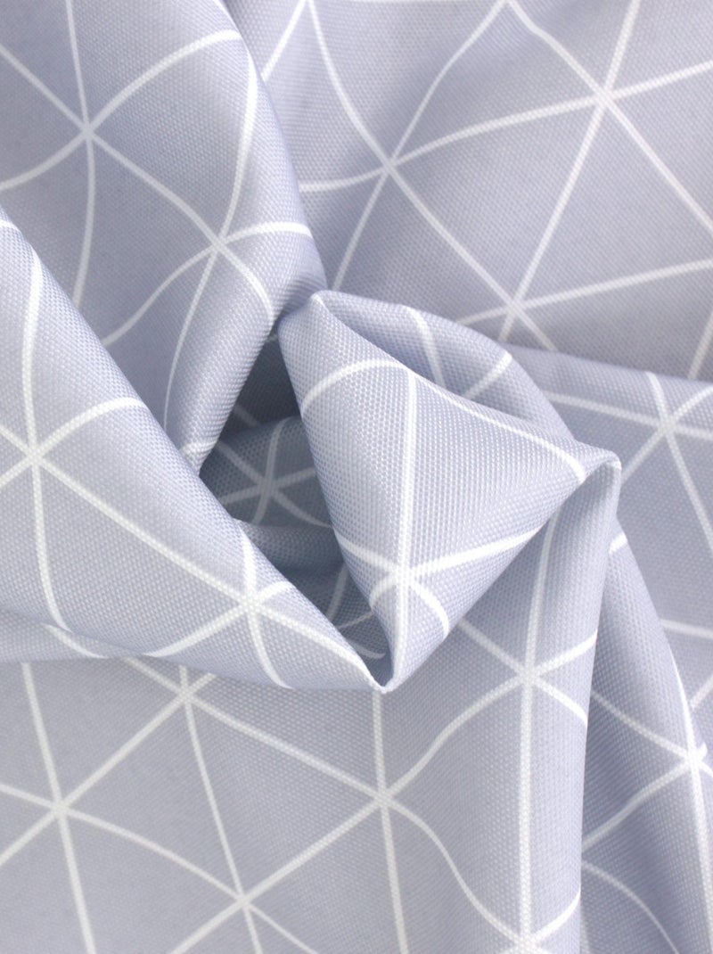 Nappe imprimée polyester PACO géométrique Ovale Gris clair - Kiabi