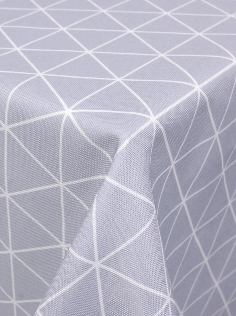 Nappe imprimée polyester PACO géométrique Rectangulaire Gris clair - Kiabi