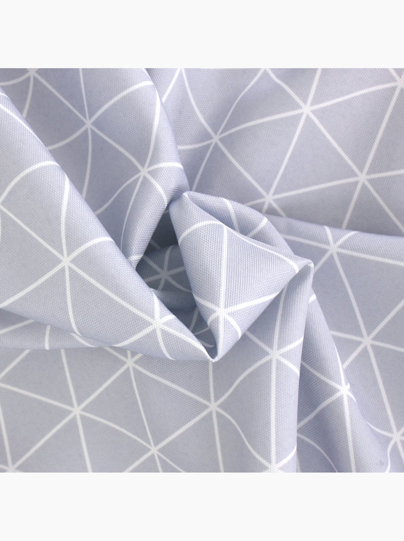Nappe imprimée polyester PACO géométrique Rectangulaire Gris clair - Kiabi