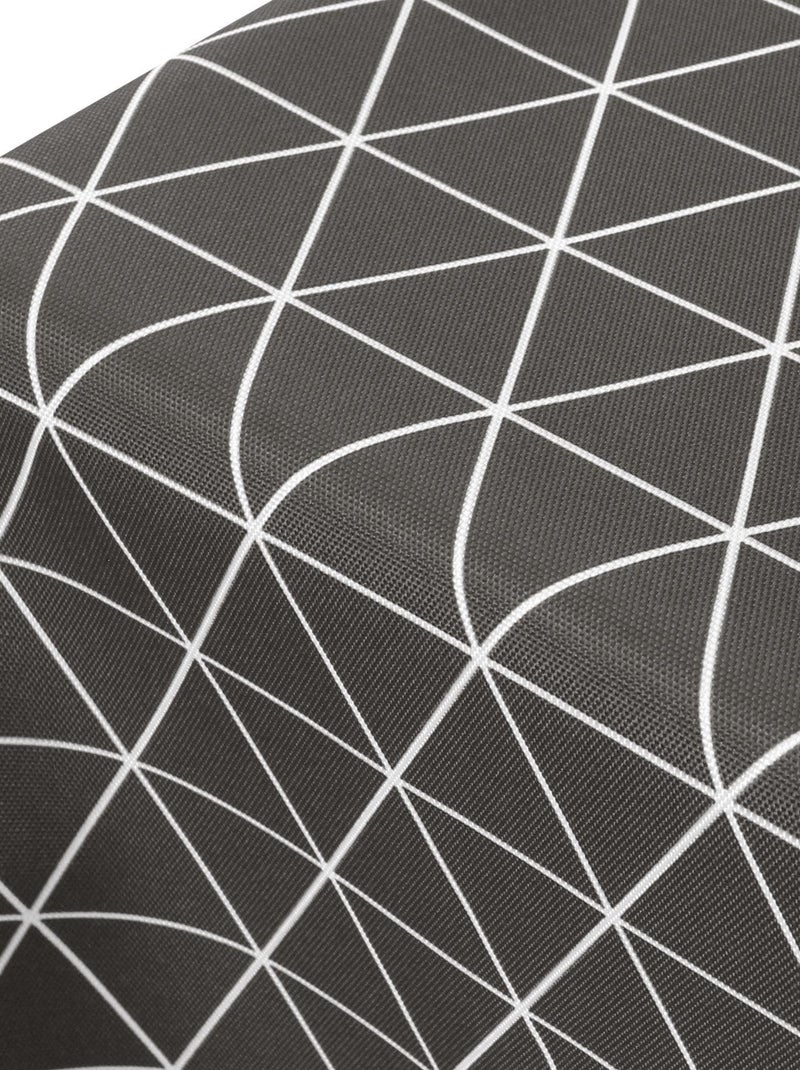 Nappe imprimée polyester PACO géométrique Rectangulaire Gris foncé - Kiabi