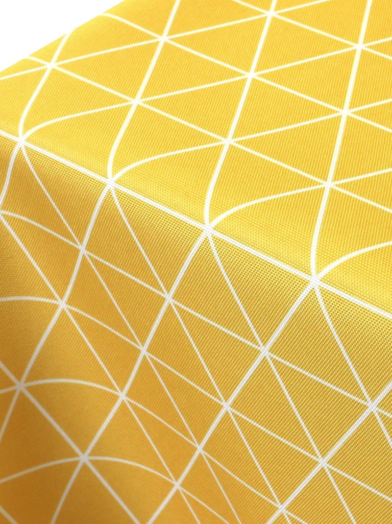 Nappe imprimée polyester PACO géométrique Rectangulaire Jaune pâle - Kiabi