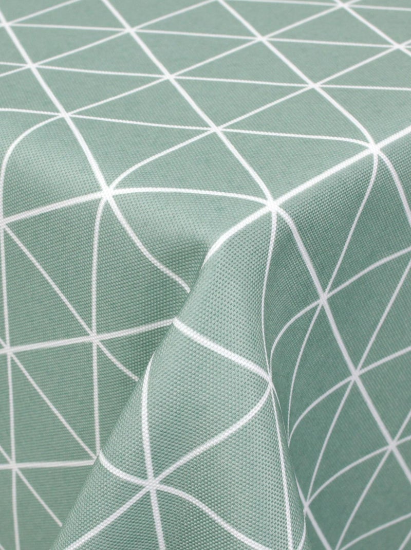 Nappe imprimée polyester PACO géométrique Rectangulaire Vert olive - Kiabi