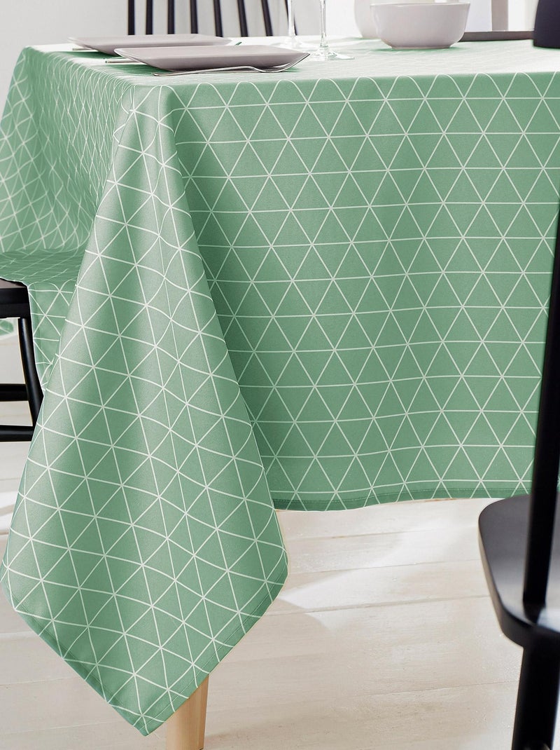Nappe imprimée polyester PACO géométrique Rectangulaire Vert olive - Kiabi