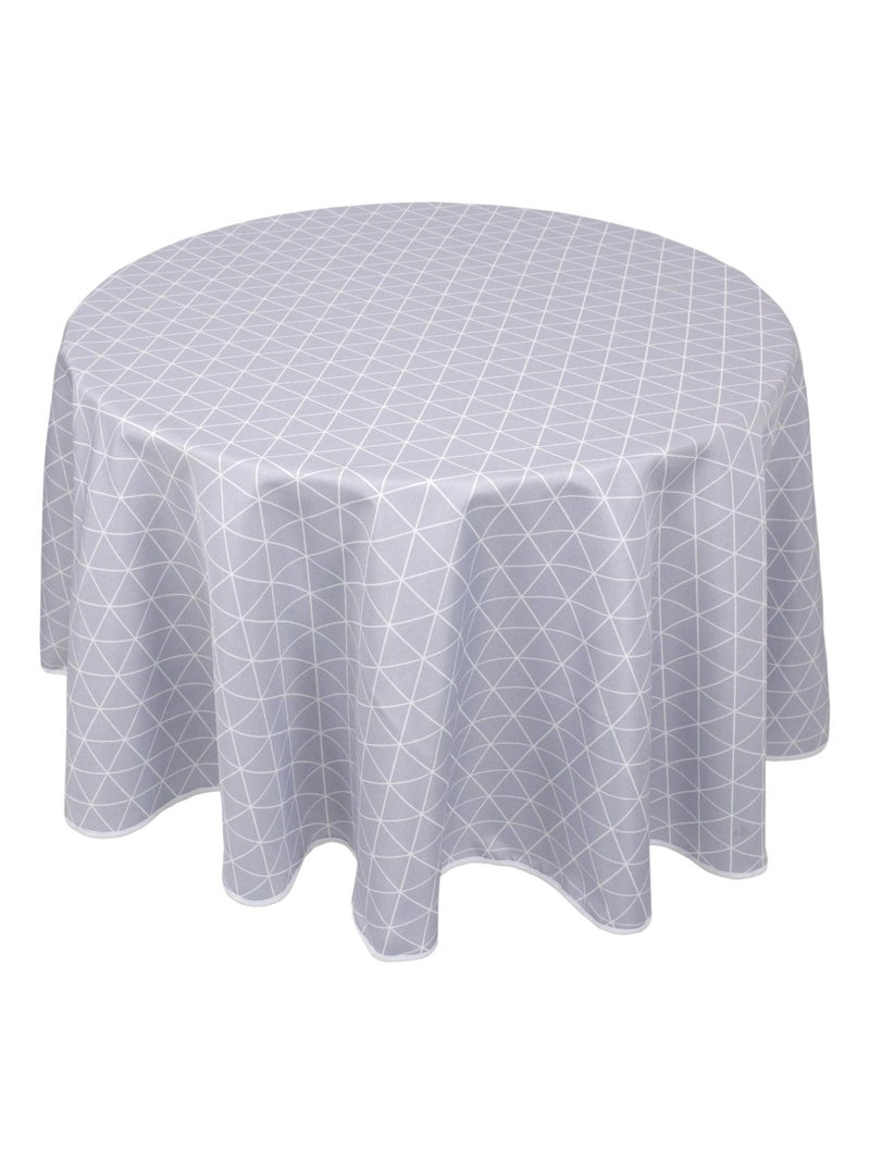 Nappe imprimée polyester PACO géométrique Rond Gris clair - Kiabi