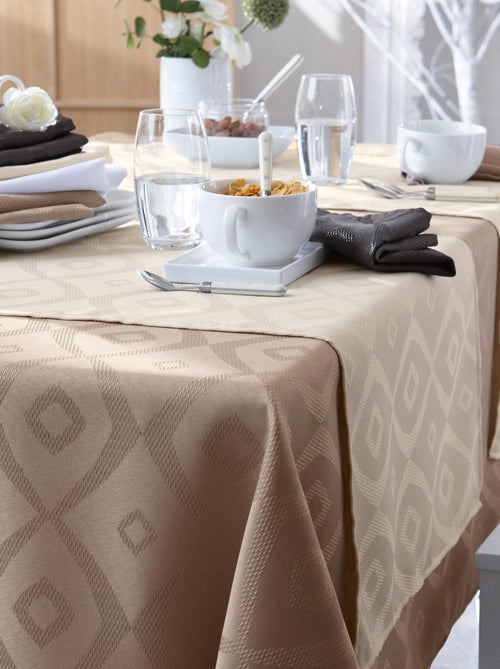 Nappe Jacquard BRUNCH Carré - Kiabi