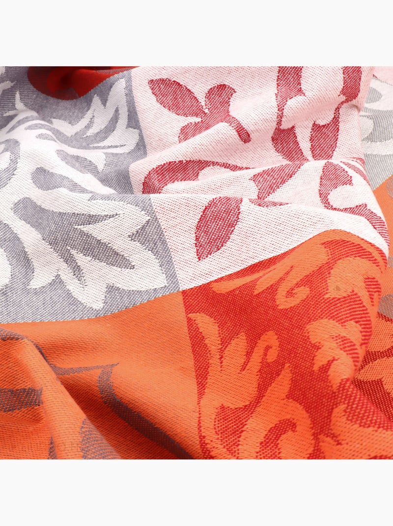 Nappe jacquard CARCES Rectangulaire Rouge - Kiabi