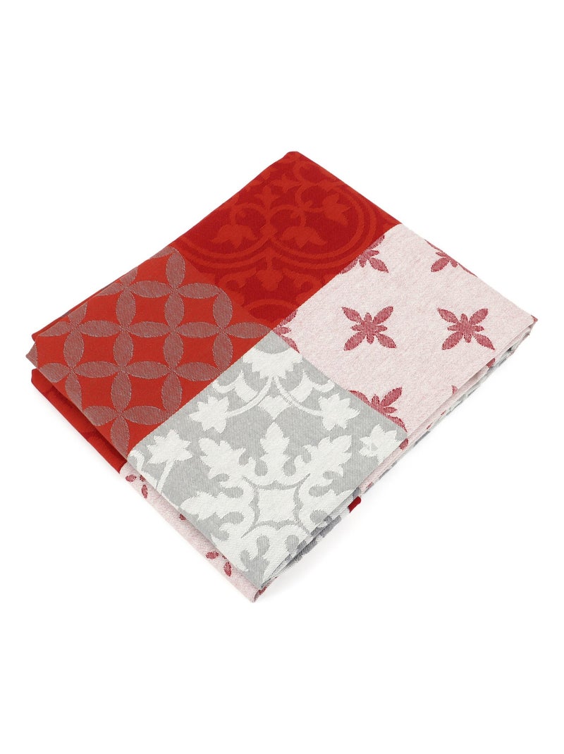 Nappe jacquard CARCES Rectangulaire Rouge - Kiabi