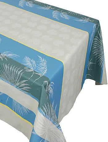 Nappe Jacquard coton PALMIER + enduction acrylique Carré