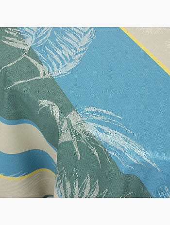 Nappe Jacquard coton PALMIER + enduction acrylique Ovale