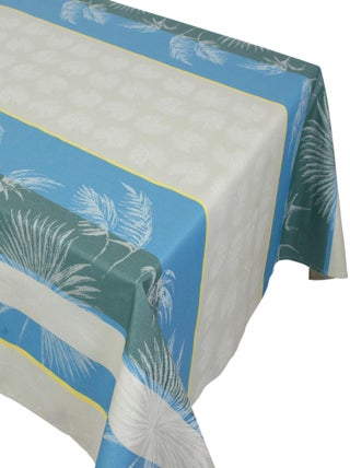 Nappe Jacquard coton PALMIER + enduction acrylique Rectangulaire