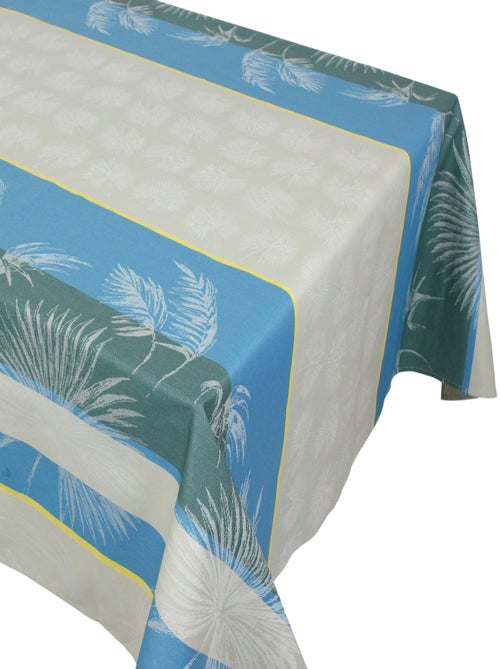 Nappe Jacquard coton PALMIER + enduction acrylique Rectangulaire - Kiabi