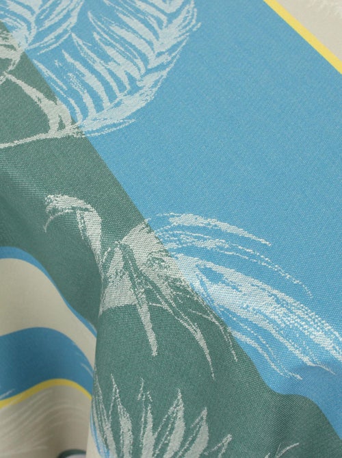 Nappe Jacquard coton PALMIER + enduction acrylique Rond - Kiabi