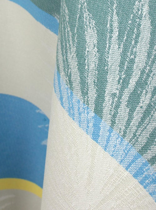 Nappe Jacquard coton PALMIER + enduction acrylique Rond - Kiabi
