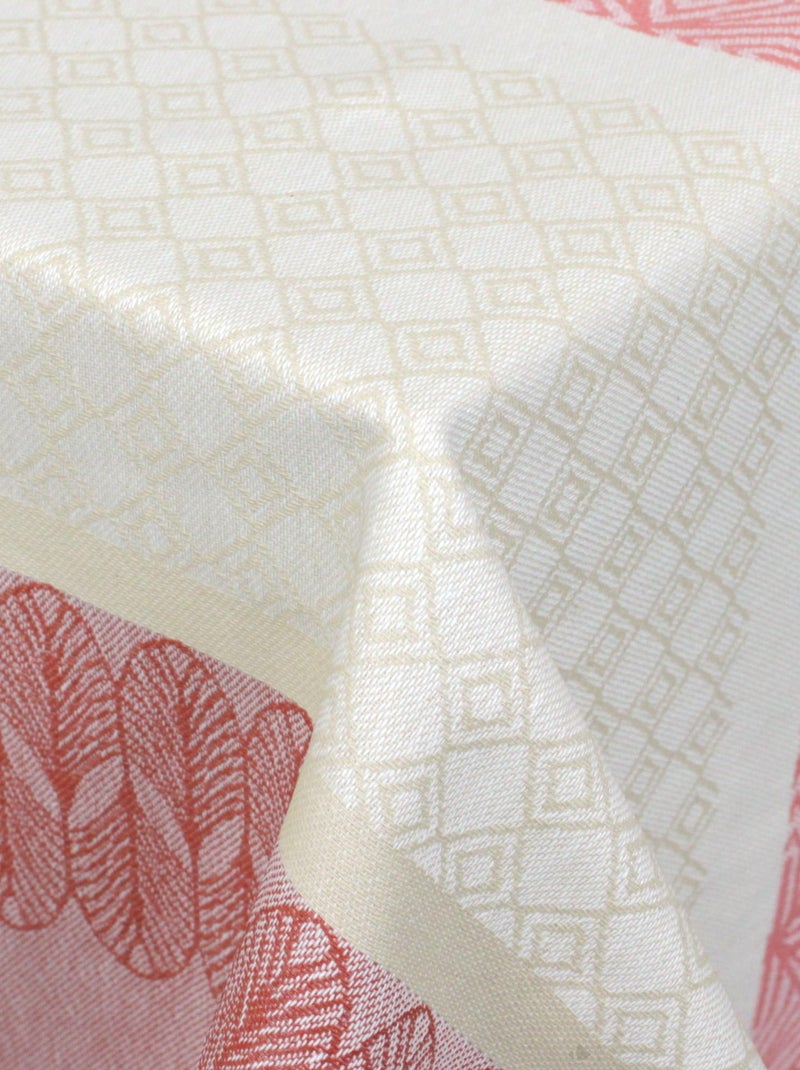 Nappe Jacquard enduction acrylique CHARLESTON Carré Rouge - Kiabi