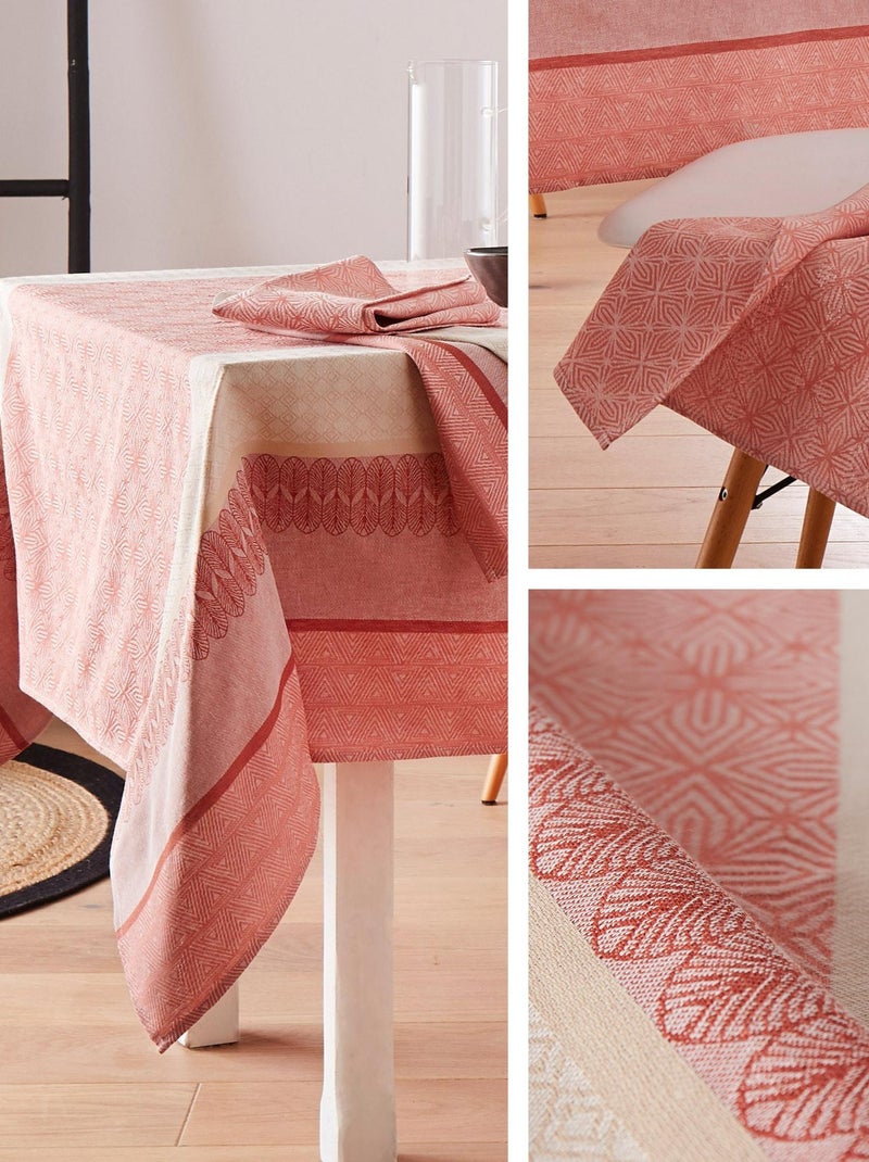 Nappe Jacquard enduction acrylique CHARLESTON Carré Rouge - Kiabi