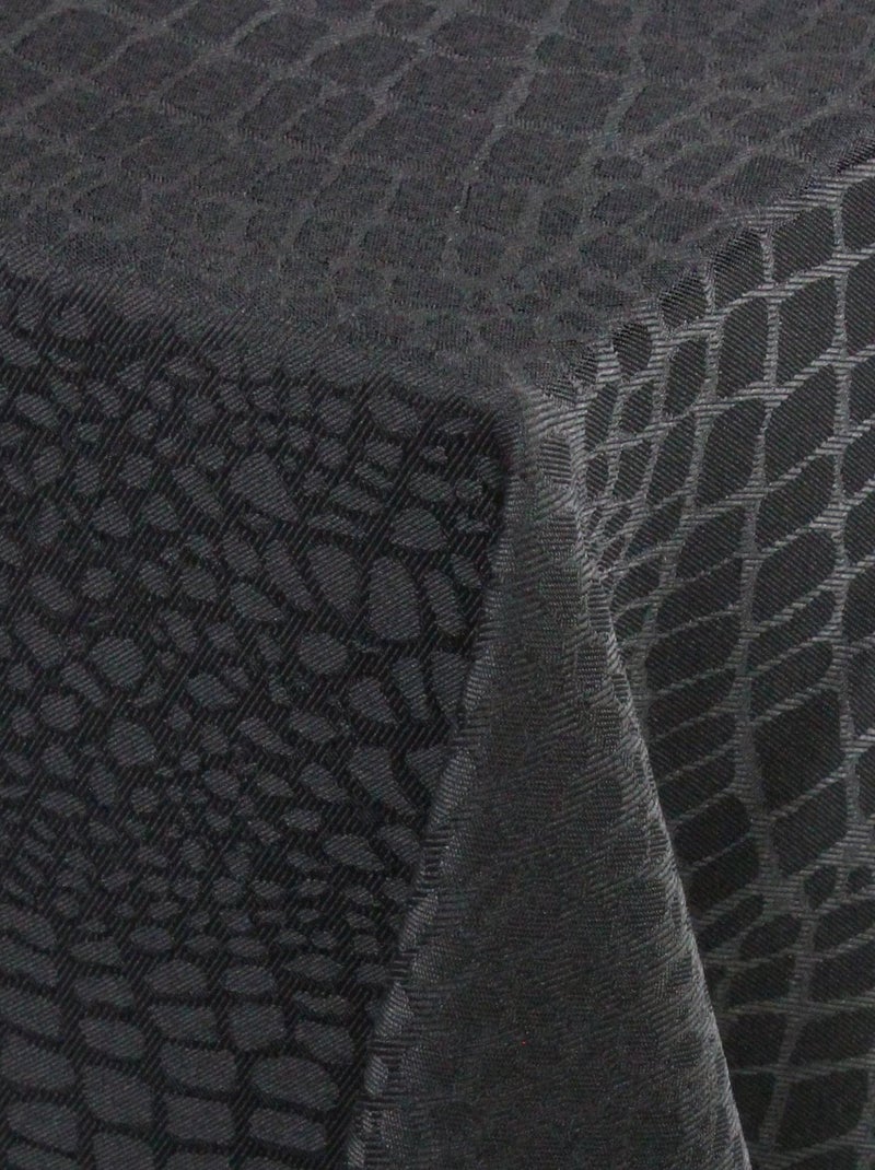 Nappe Jacquard LOUNGE Carré Noir Noir - Kiabi