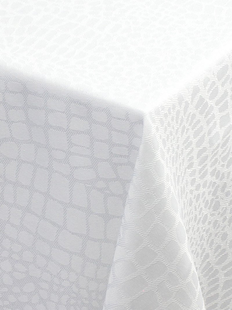 Nappe Jacquard LOUNGE Rectangulaire Blanc - Kiabi