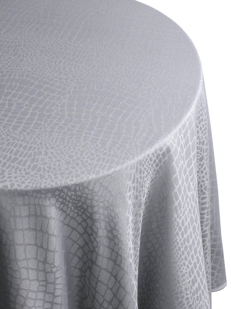 Nappe Jacquard LOUNGE Rond Gris - Kiabi