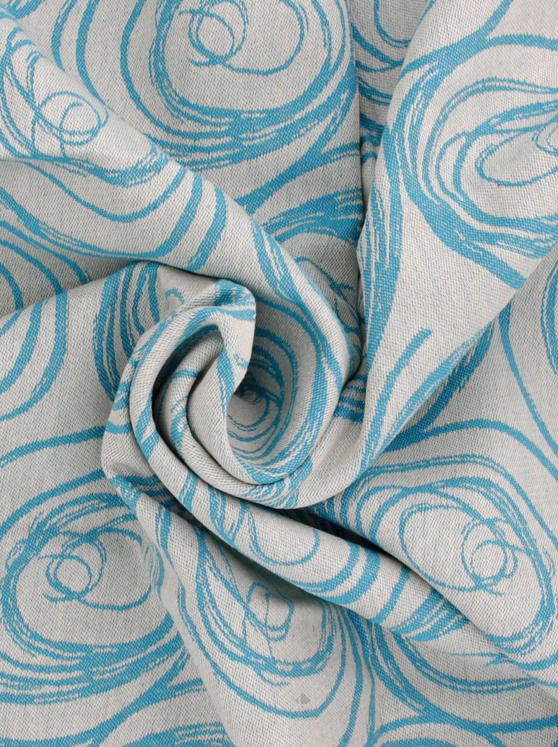 Nappe Jacquard SPIRALE Carré Bleu - Kiabi