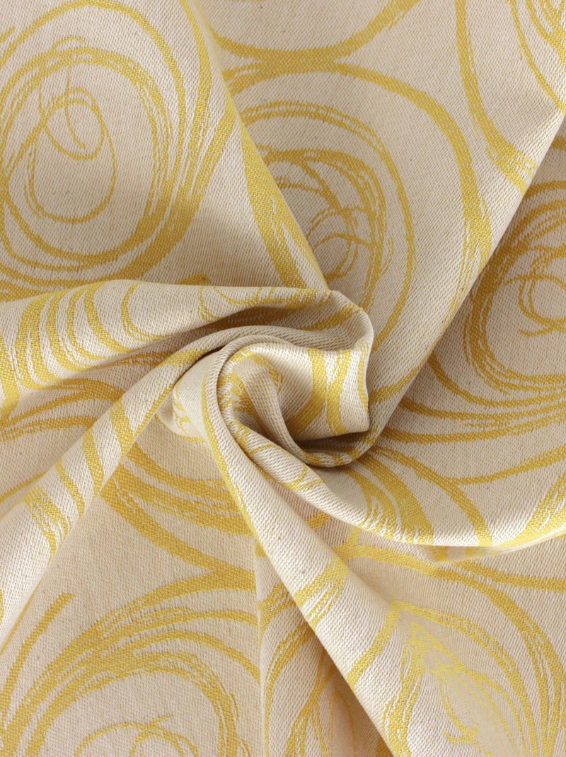 Nappe Jacquard SPIRALE Carré Jaune - Kiabi