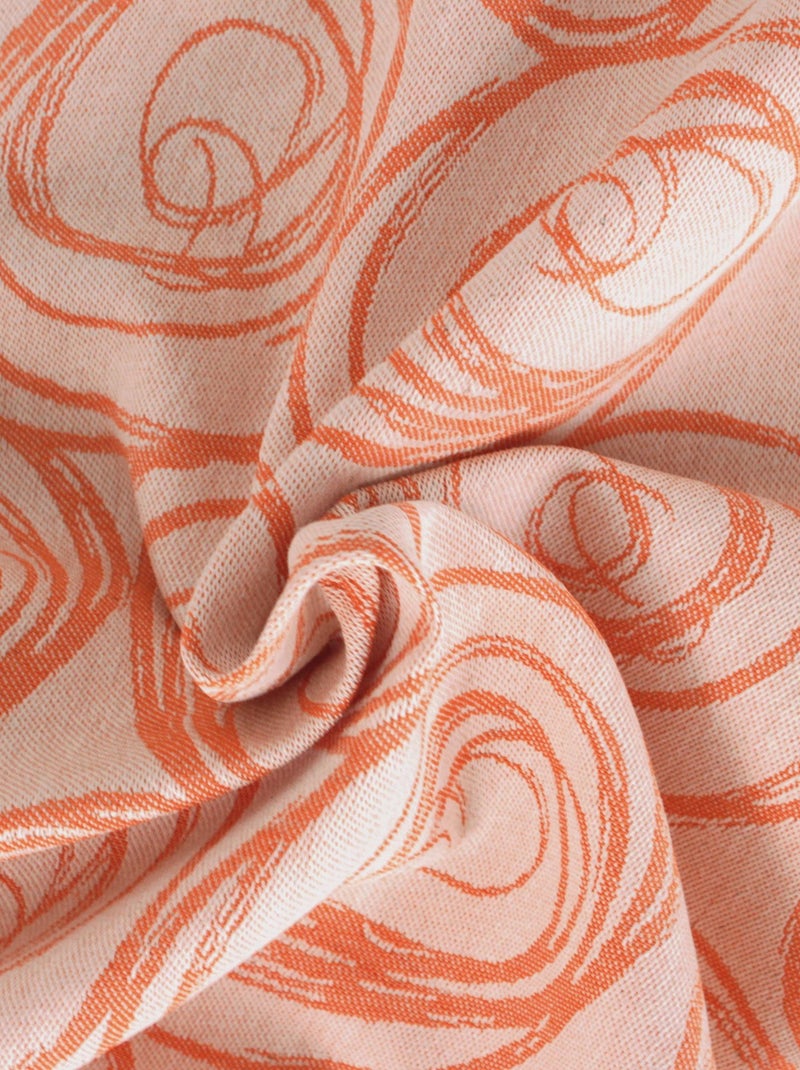 Nappe Jacquard SPIRALE Carré Orange - Kiabi