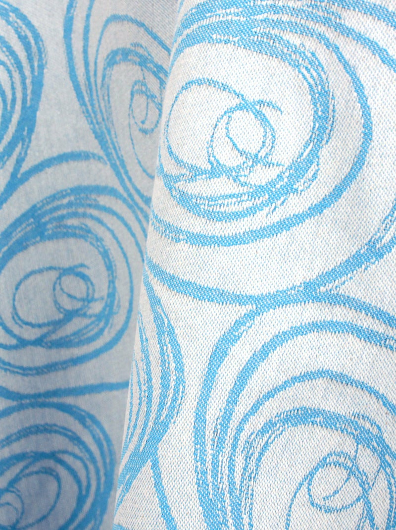 Nappe Jacquard SPIRALE Ovale Bleu - Kiabi