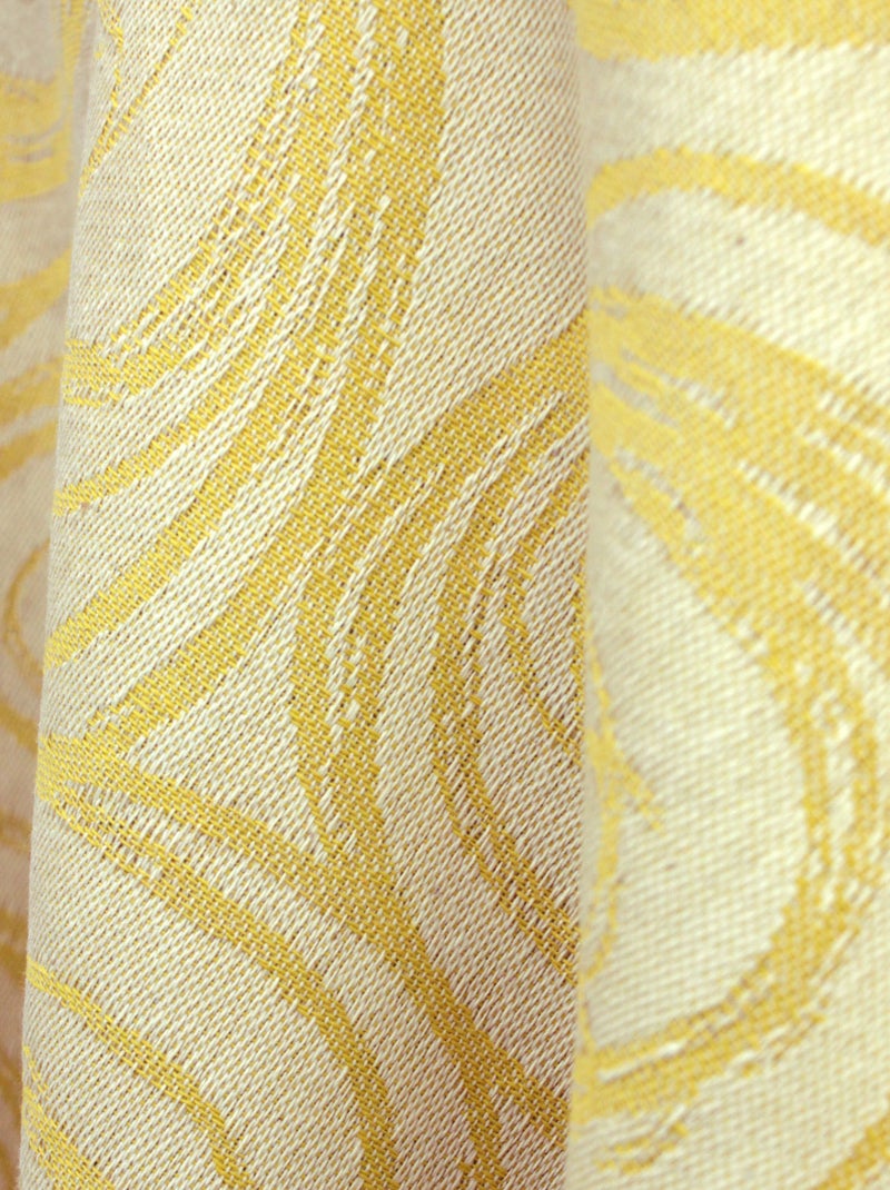 Nappe Jacquard SPIRALE Ovale Jaune - Kiabi