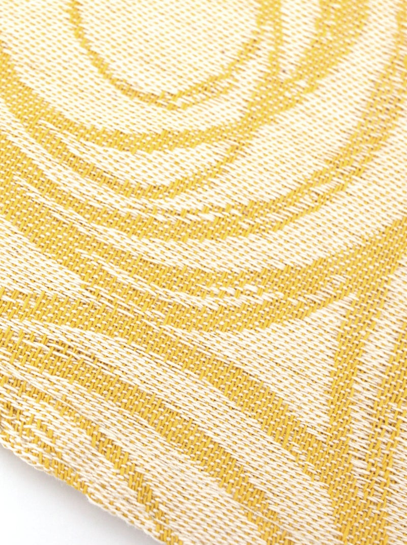 Nappe Jacquard SPIRALE Ovale Jaune - Kiabi