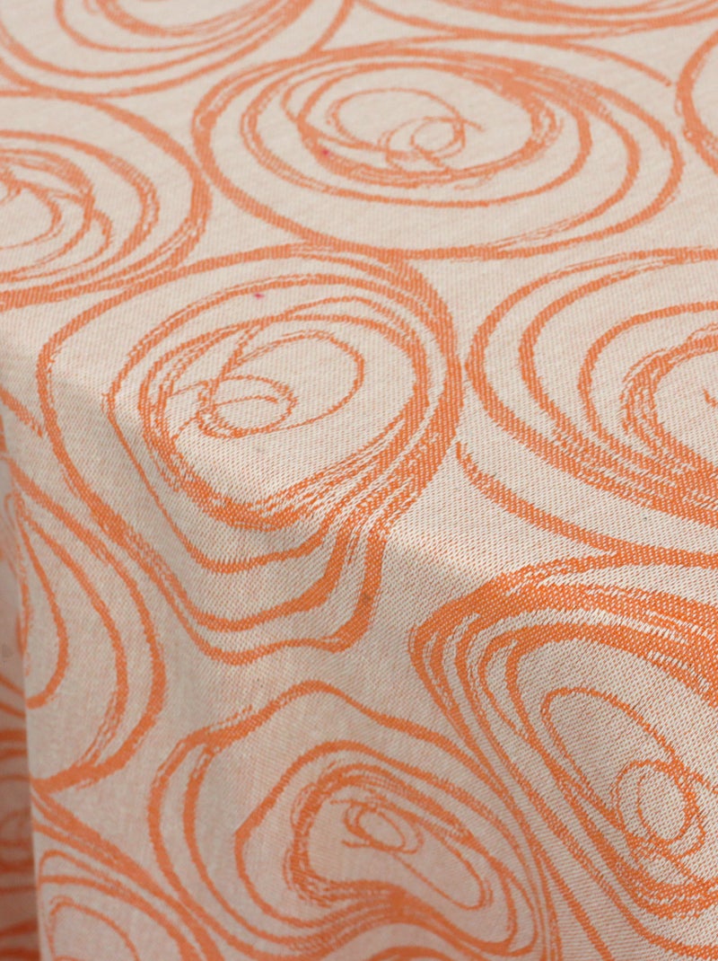 Nappe Jacquard SPIRALE Ovale Orange - Kiabi