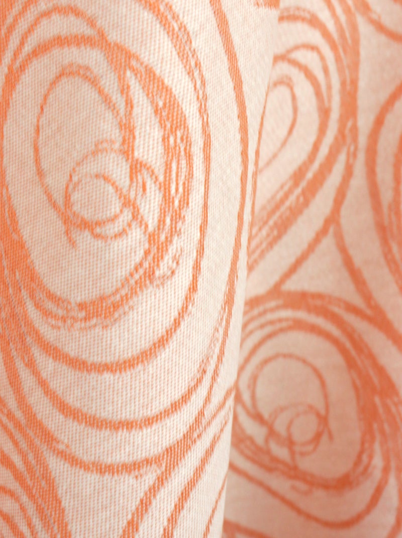 Nappe Jacquard SPIRALE Ovale Orange - Kiabi