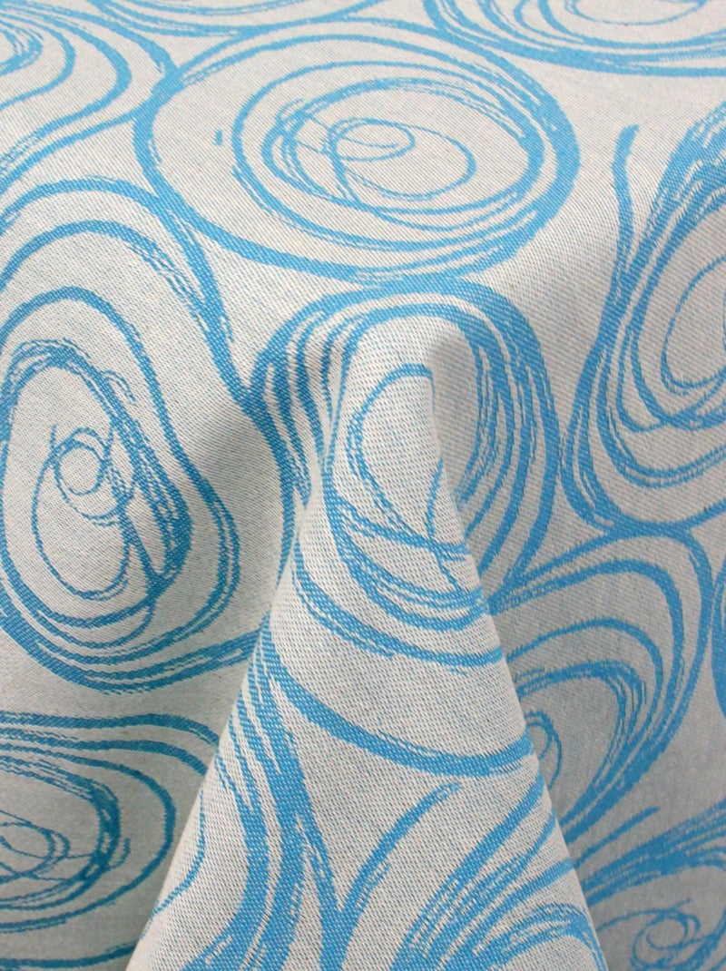 Nappe Jacquard SPIRALE Rectangulaire Bleu - Kiabi