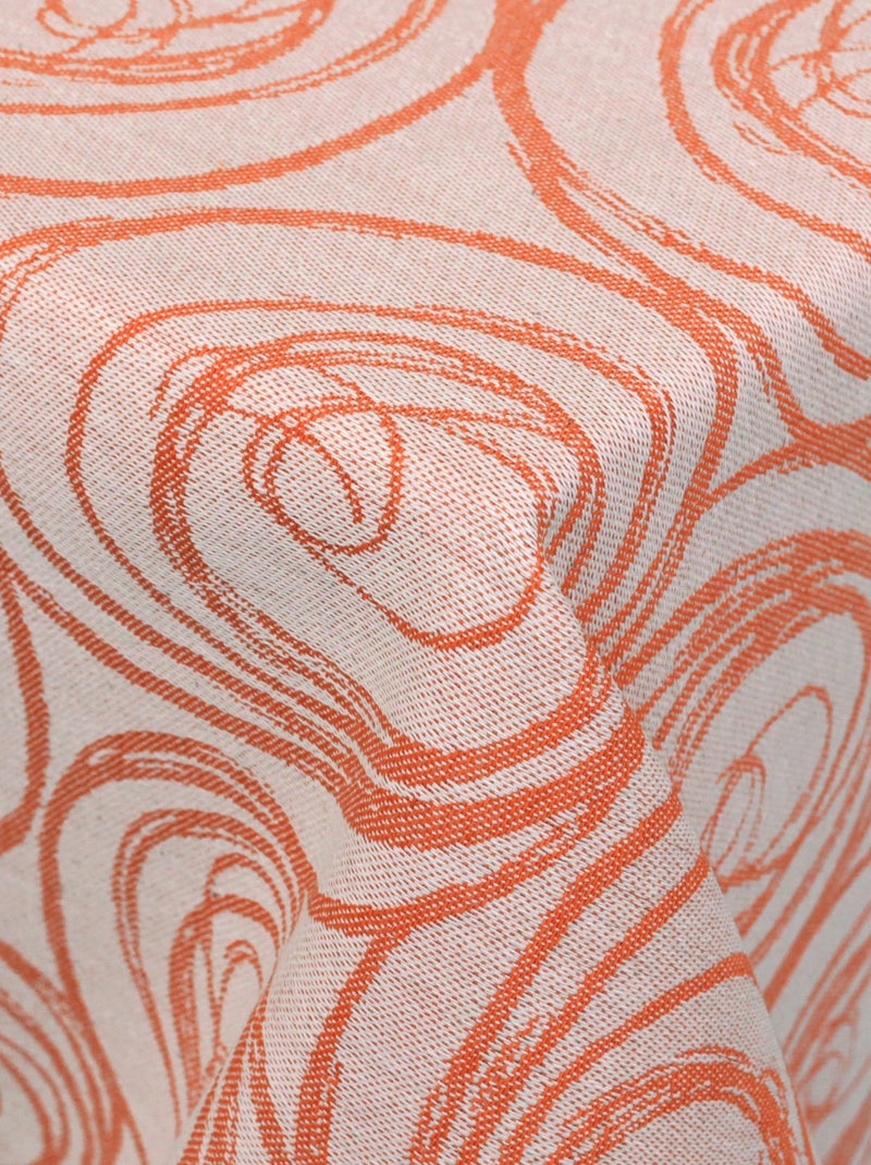 Nappe Jacquard SPIRALE Rectangulaire Orange - Kiabi