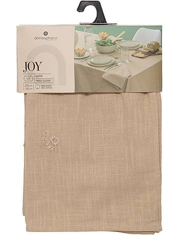 Nappe en coton brodé joy