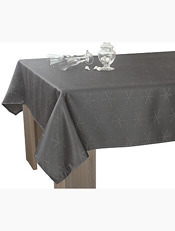 Nappe Lurex Entretien facile - Anthracite Argenté