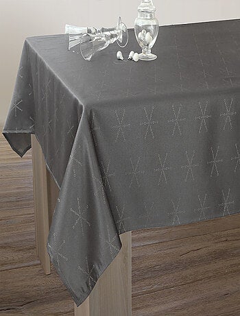Nappe Lurex Entretien facile - Anthracite Argenté