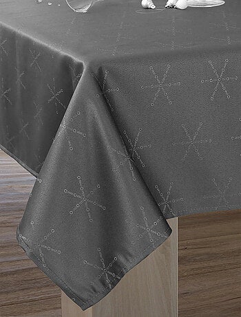 Nappe Lurex Entretien facile - Anthracite Argenté